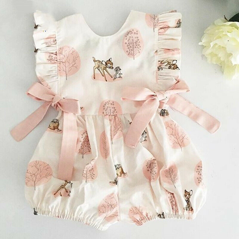 Baby One-piece Pants Newborn Jumpsuit Girl