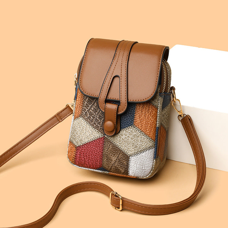 All-matching Fashion Vertical Exquisite Soft Leather Casual Pouch