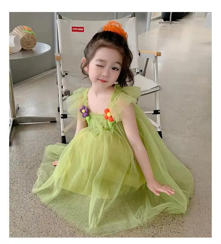 Summer Princess Girls Kids Tulle Super Fairy Dresses Rainbow Flower Pa Mom & Kids Summer Princess Girls Kids Tulle Super Fairy Dresses Rainbow Flower Pa Mom & Kids
