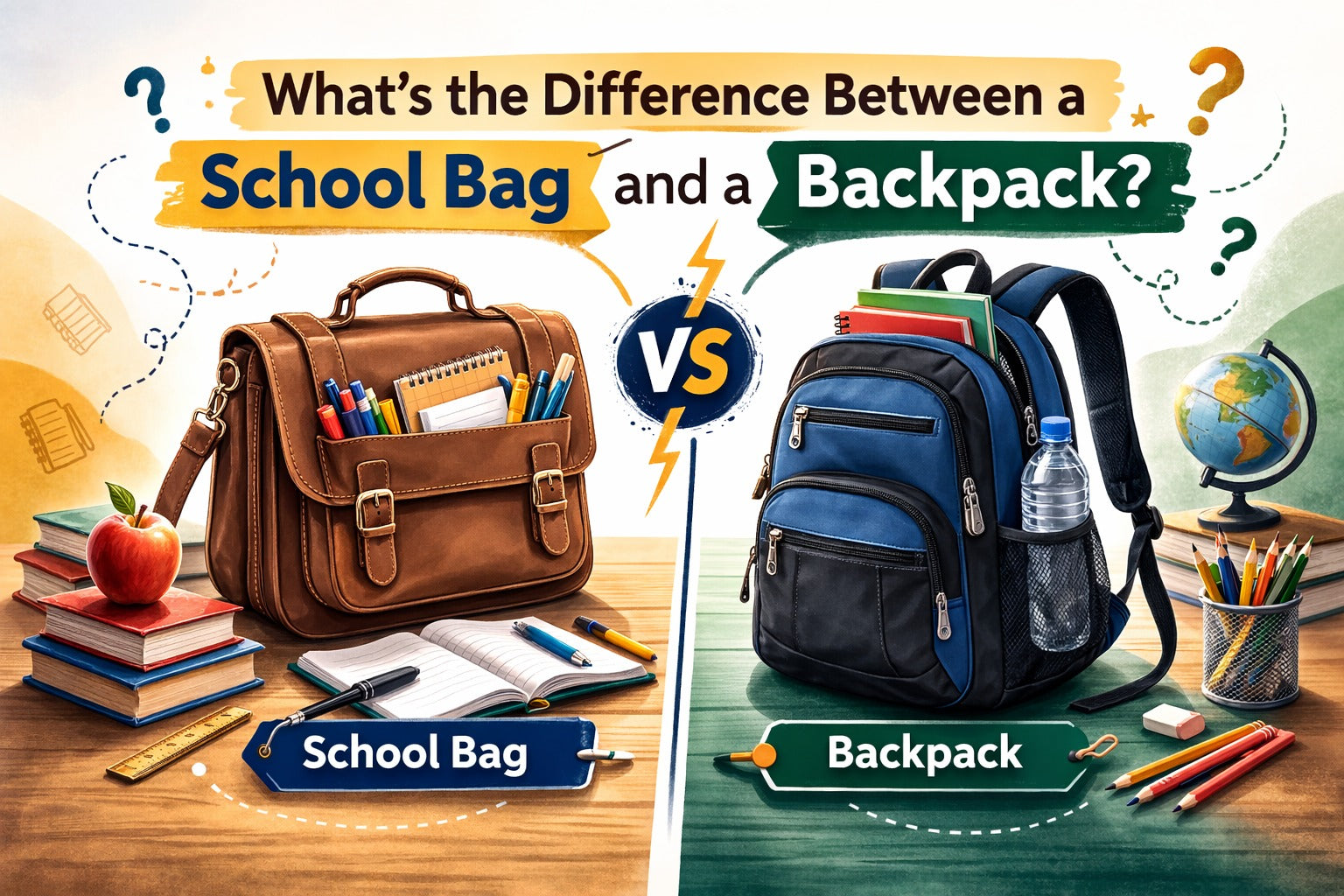 School Bag vs Backpack by MOM & KIDS explains the differences, benefits, and how to choose imported original bags for children across Bangladesh.