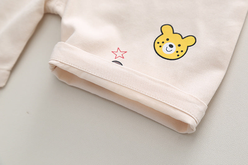 Boys' Summer Casual Suspender Trousers Short Sleeve Suit (Available)