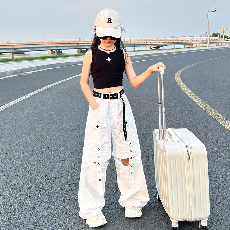 Da Tong's Stylish And Simple Detachable Work Pants