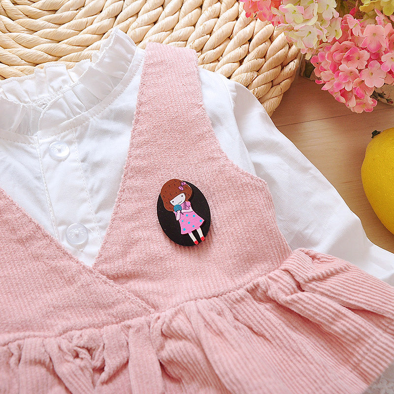 Infant Princess Dress Girls Cotton Three Piece Suit