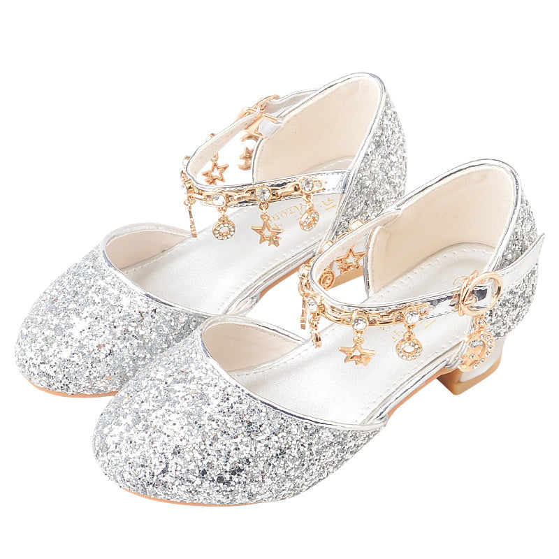 Little Girl Crystal Shoes Dress Shoes Children High Heels (Available)