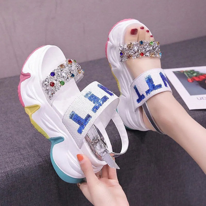 New Summer Single-Strap Height-Enhancing Sports Roman Shoes