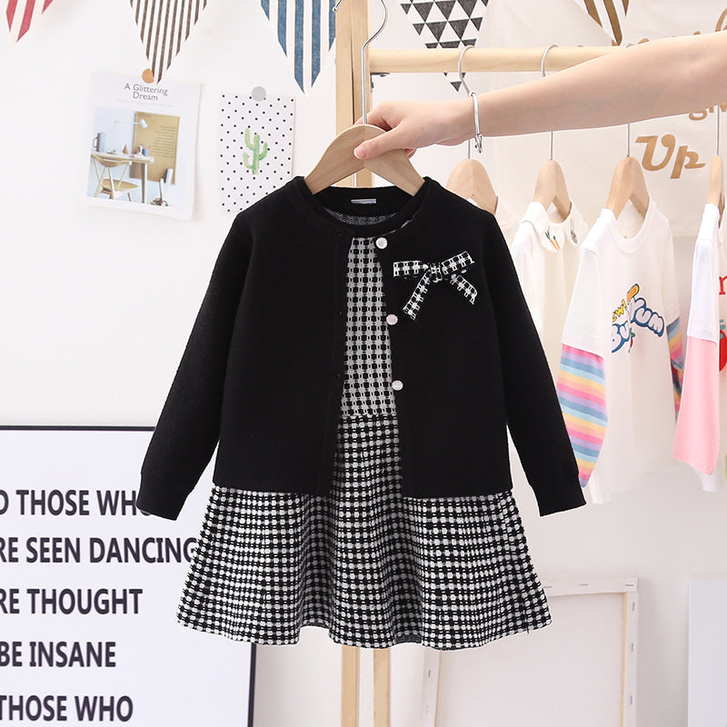 Jacket Vest Autumn Winter Girls Vest Skirt