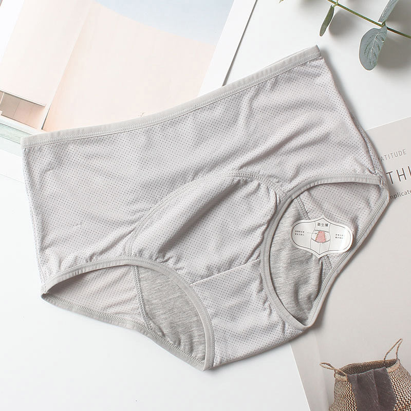 Women's Breathable Mid-high Waist Physiological Pants Leak-proof Sanitary Panties