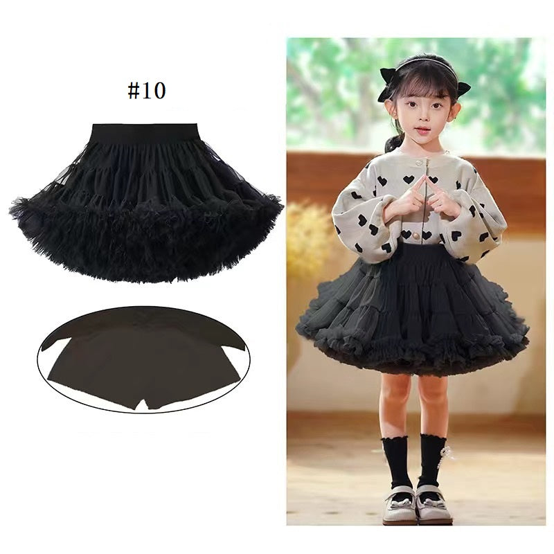 Girls summer hot style skirt children's tutu skirt mesh skirt cake (Pre Order)