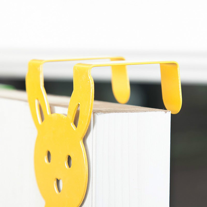 Traceless Cartoon Rabbit Hooks Bedroom Kitchen Door Hooks Clothes Bag Coat Dual Hanger Organizer Hanging Sundries Pothookesline