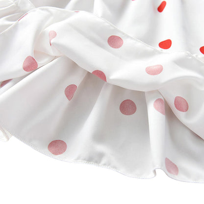 Summer Skirt Girls Sweet Lace Polka Dot Dress