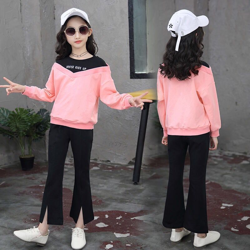 Girls spring and Winter jacket two-piece suit