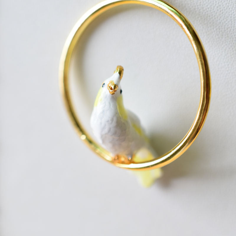 Women's Enamel Bird Stud Necklace Set