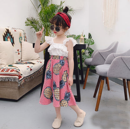Girl's two-piece pineapple dress