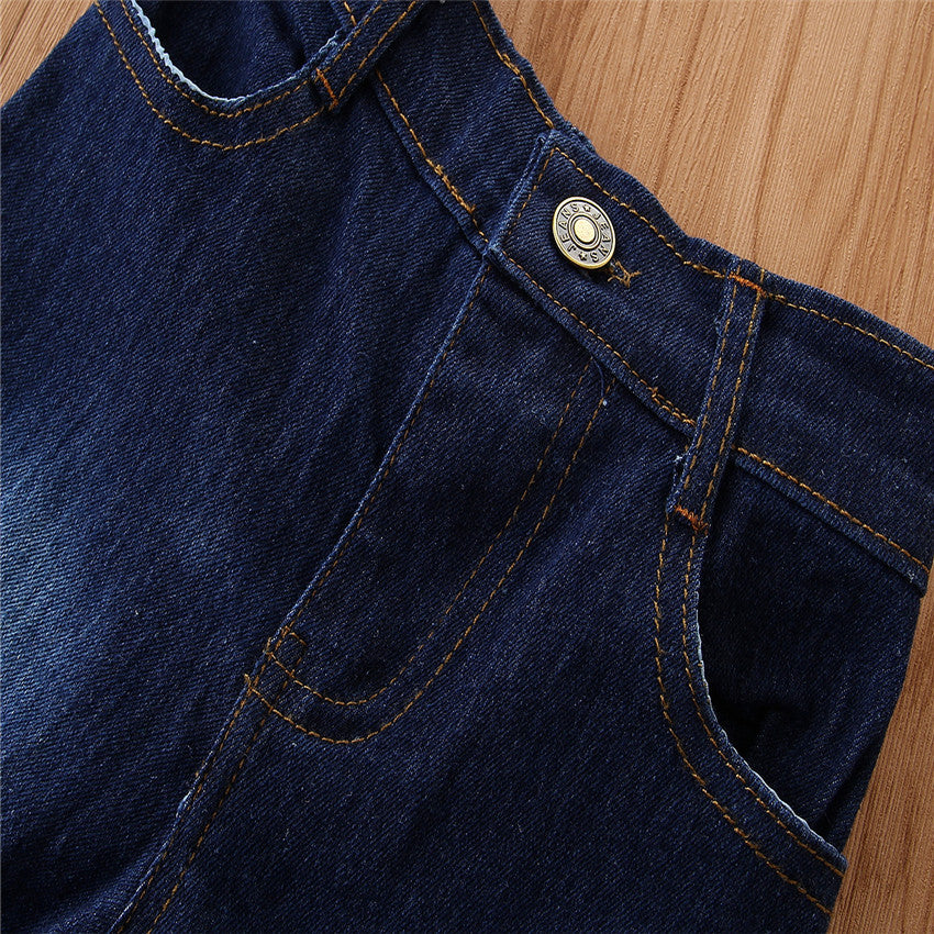 European And American Style Girls Kids Fashion Bell Bottom Pants[available]