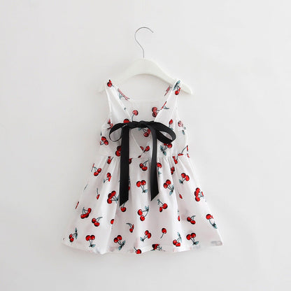 Girls Cotton Sleeveless Cartoon Animal Vest Dress
