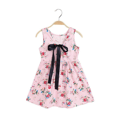 Girls Cotton Sleeveless Cartoon Animal Vest Dress
