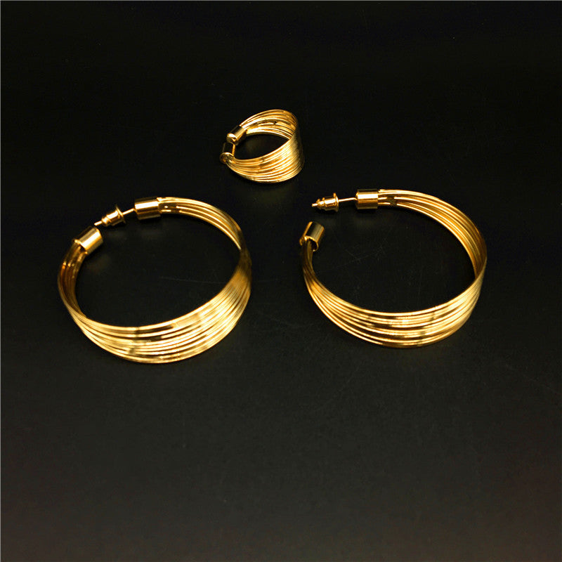 Ladies Necklace, Earrings, Bracelet, Ring Set (Available)