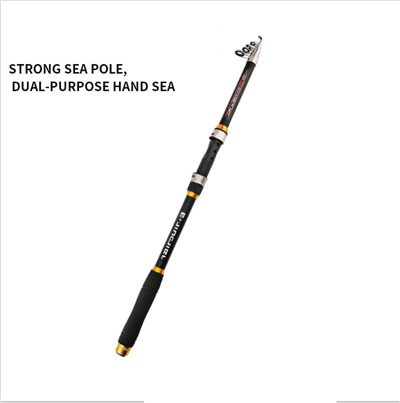 Fishing Rod Feeder Hard FRP Carbon Fiber Telescopic Fishing Rod Fishing Pole
