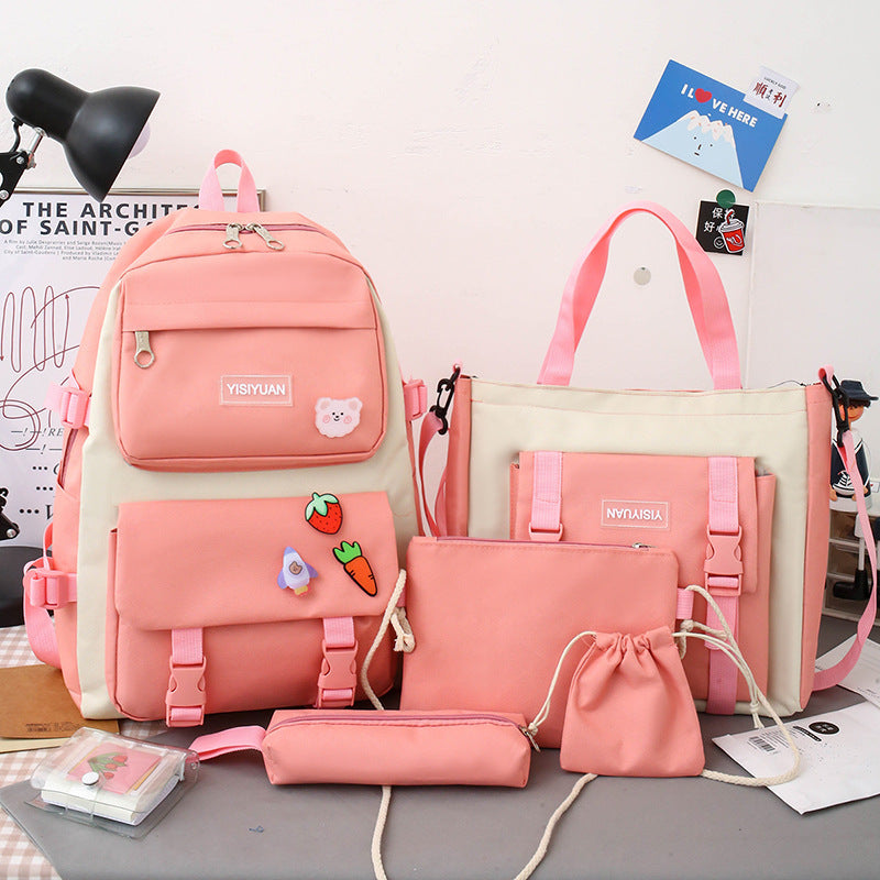 Canvas Backpack Women Korean Harajuku