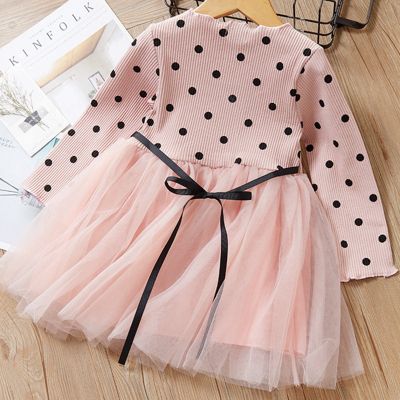 Girls flying sleeve knitted sweater suit