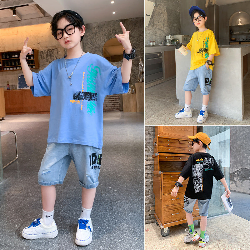 New Summer Handsome Boy Boy Short Sleeve