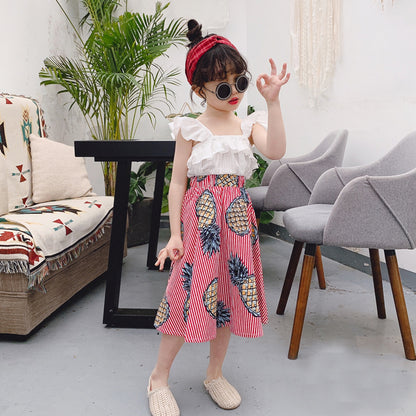 Girl's two-piece pineapple dress