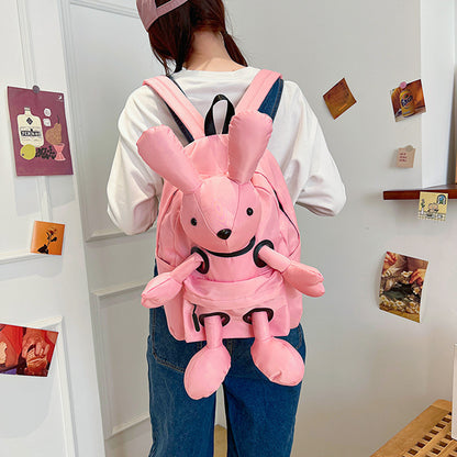 Doll Women's Backpack Trendy Cool Rabbit Travel Backpack