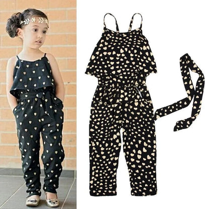 Kids Summer Jumpsuit Clothes, Sleeveless Girls Clothes Kids Girls 2 Pieces Clothing Set