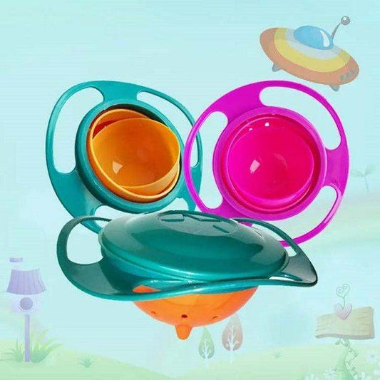 Universal Gyro Bowl 360 Degree Rotation Spill Resistant Feeding Dishes for Baby