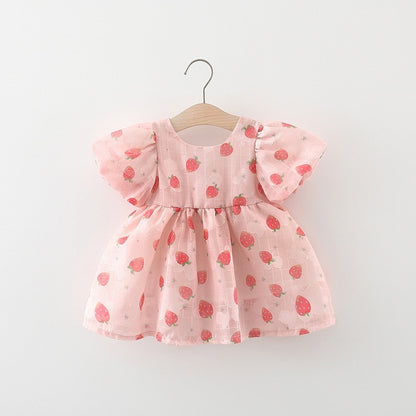 Children's Summer New Baby Girl Puff Sleeve Dress