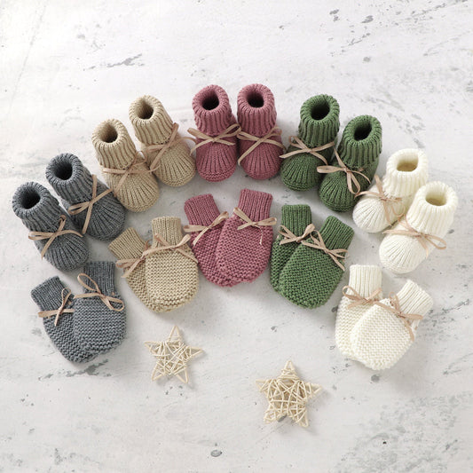 Baby Shoes Glove Set Knitted Newborn