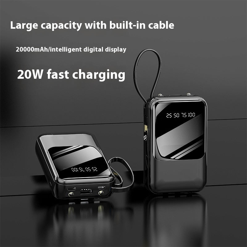 Small Super Fast Charge With Cable Power Bank