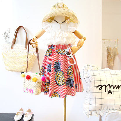 Girl's two-piece pineapple dress