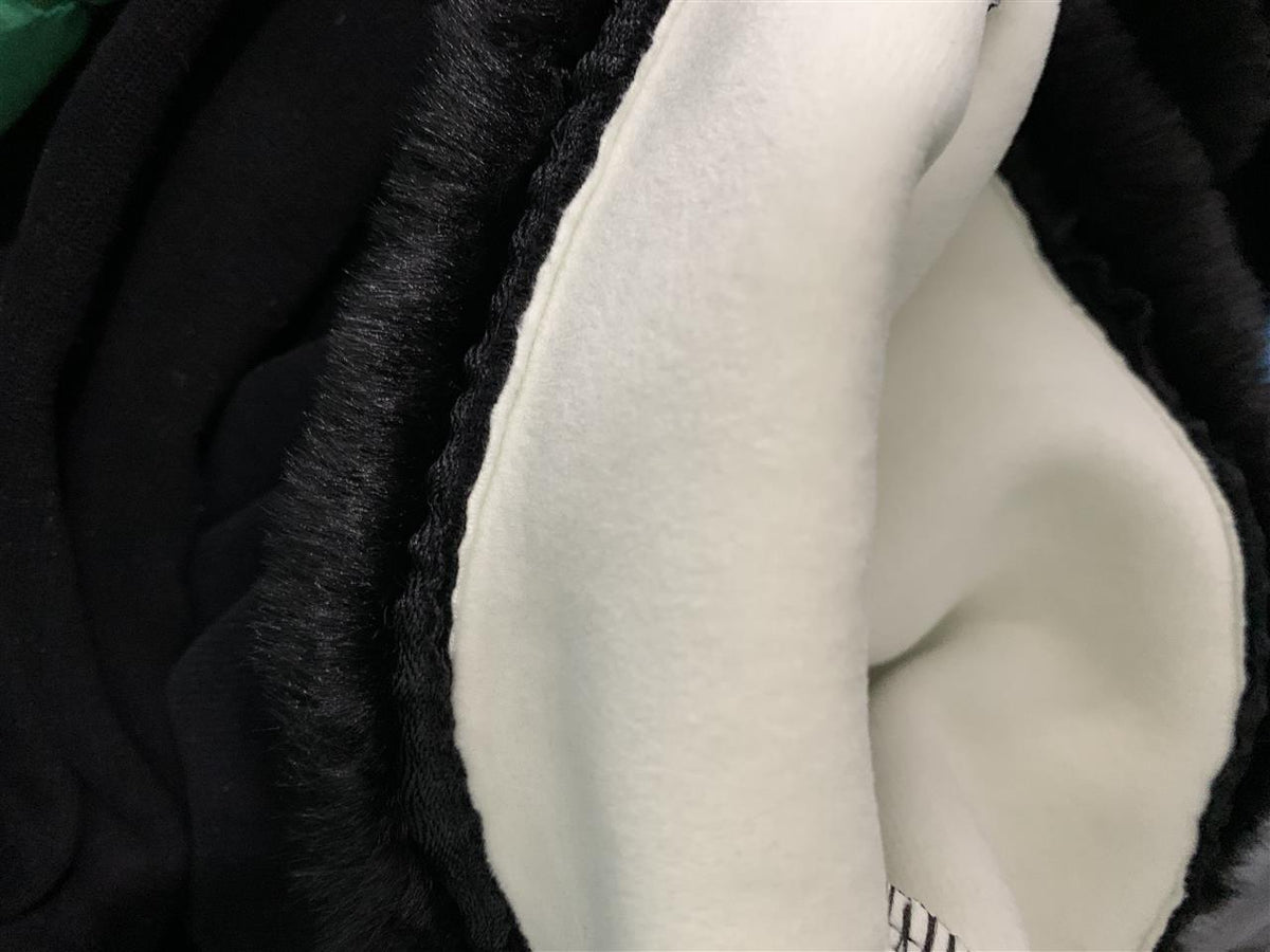 Children's Large Collar Top Fur Flare Pants Suit