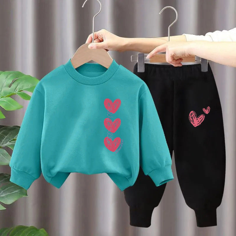 Children's Suit Girls' Sweater Two-piece Set (Available)