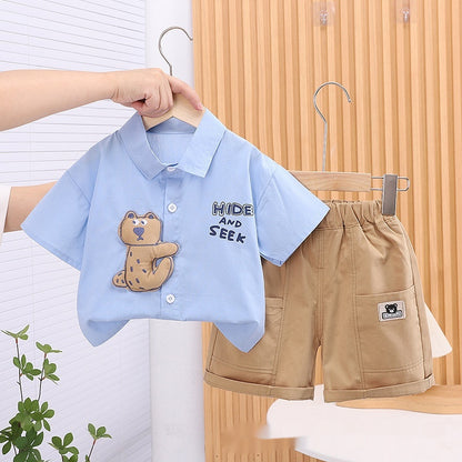 Personality Boy Trendy Thin Shirt Suit