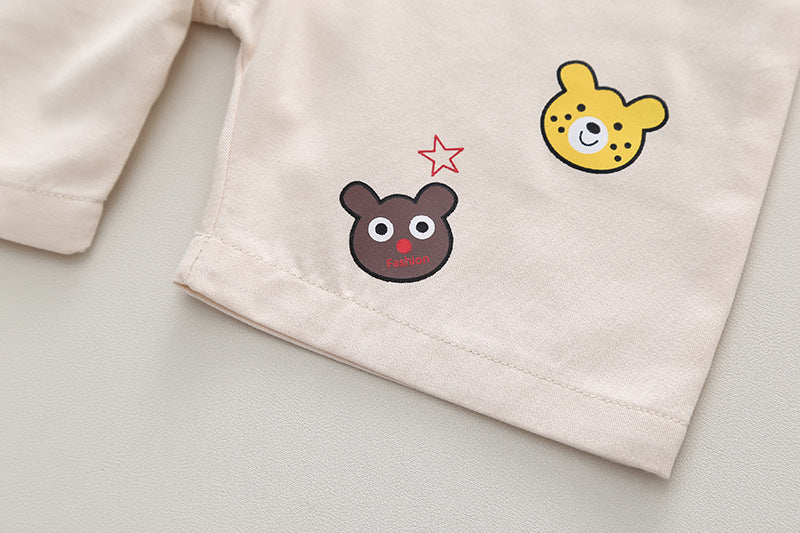 Boys' Summer Casual Suspender Trousers Short Sleeve Suit (Available)