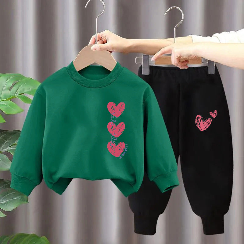 Children's Suit Girls' Sweater Two-piece Set (Available)