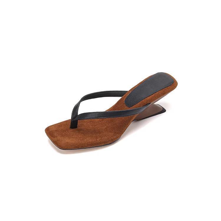 Simple Color Matching Wedge Flip-flops Female Summer (Available)