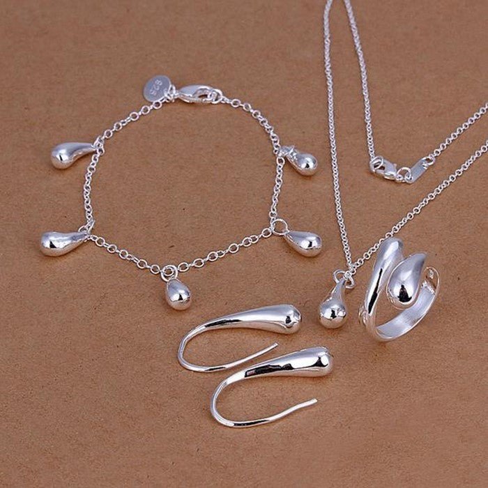 4-piece set of bracelet, necklace, earrings, ring (Available) - Mom & Kids