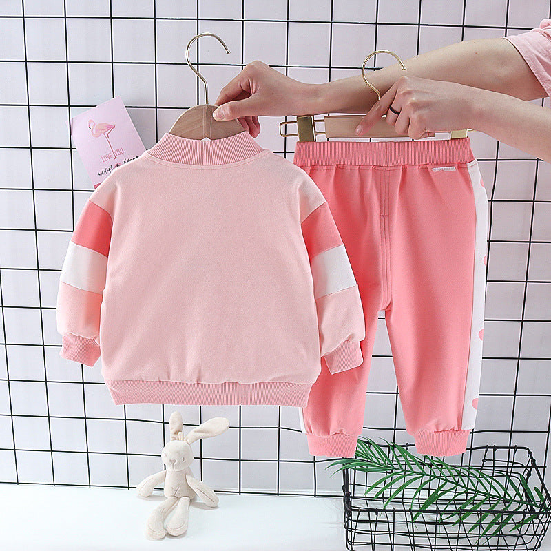 Spring And Autumn Women's Two-piece Baby Clothes Spring Style Western Style