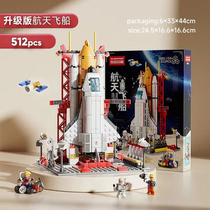 Space Rocket Building Blocks Craft Launch Center Base Puzzle Model Set Bricks Toys For Children