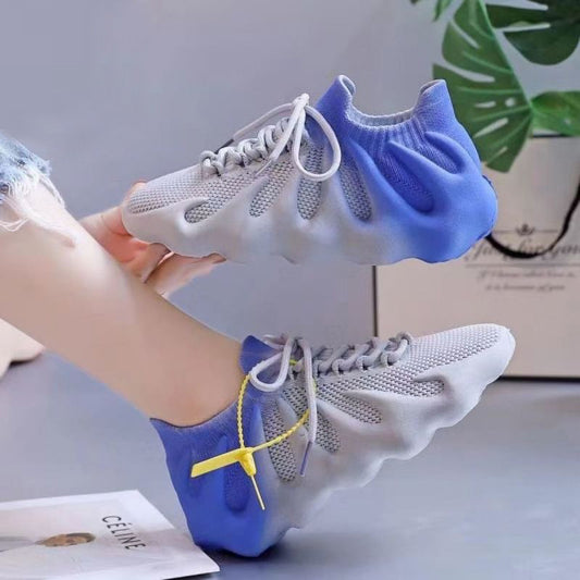 New spring mesh breathable flying woven 450 gradient color sports