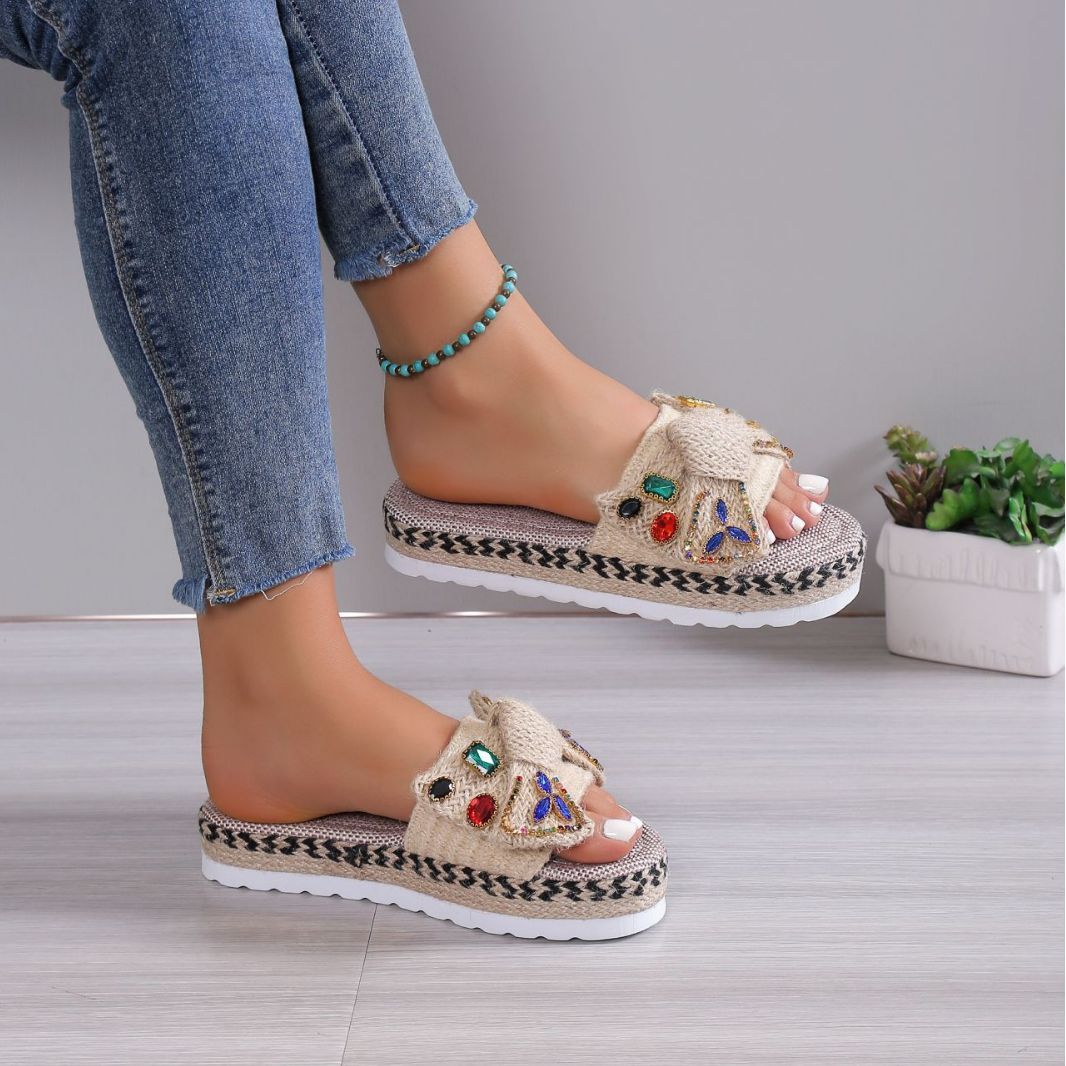 Women's Platform Sandals Beach Bow