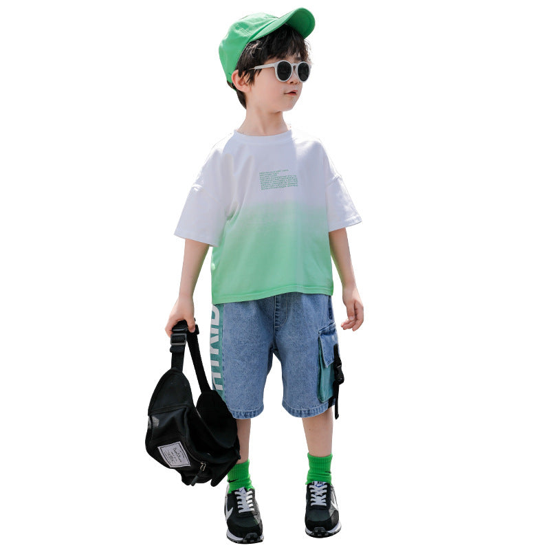 New Children's Summer Tide Clothes Handsome Boy Short Sleeves
