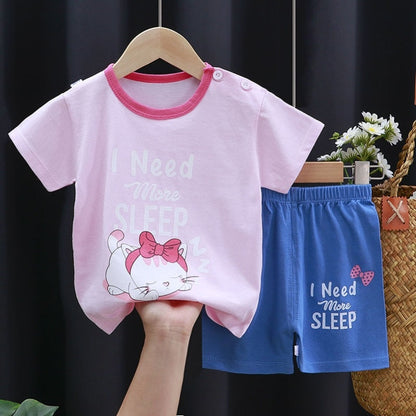 Fashion Cute Cotton Baby Clothes Shorts Suit
