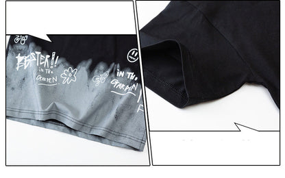 Boys' Suit New Summer Medium And Large Children Boys' Short Sleeve Sports Trendy Internet Celebrity Fashion Brand