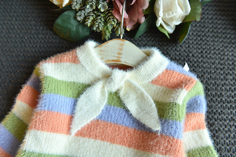 Striped rainbow carrot dress