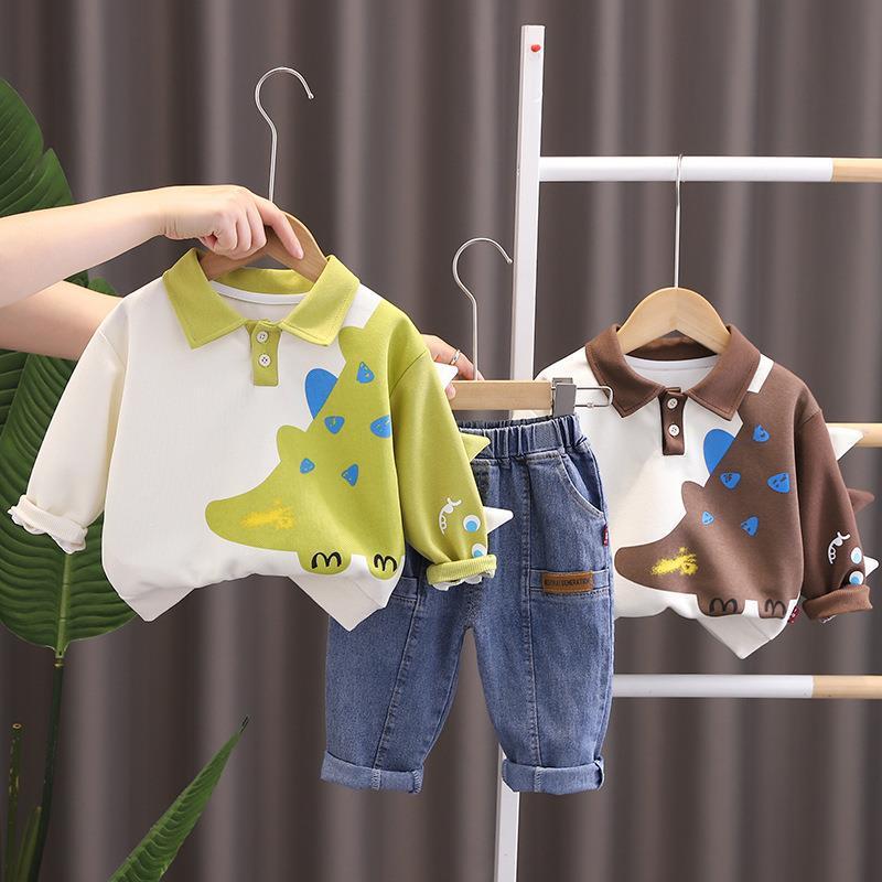 Handsome Clothes Suit Lapel Polo Long Sleeve (Available)