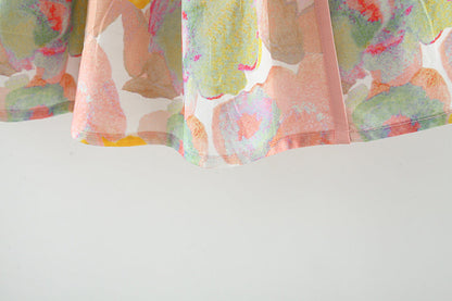 Sleeveless Girls New Printed Sling Backless Cotton Fashionable Princess Dress